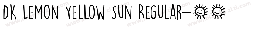 DK Lemon Yellow Sun Regular字体转换